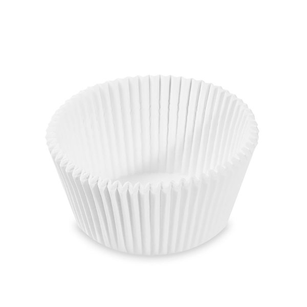 1000 Stk. Gebäckkapseln Muffinförmchen weiß Ø 55x30 mm